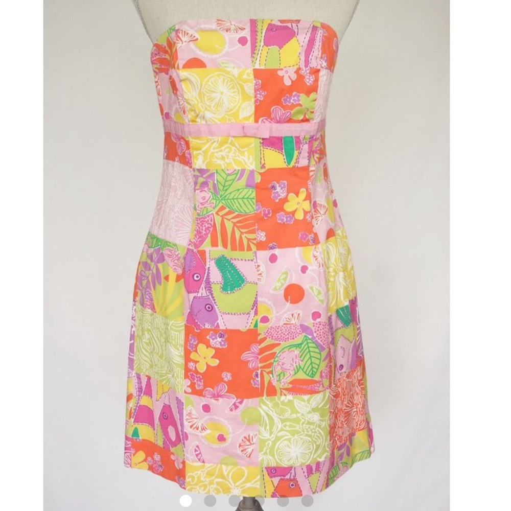 Lilly Pulitzer Strapless Patchwork Dress (4)